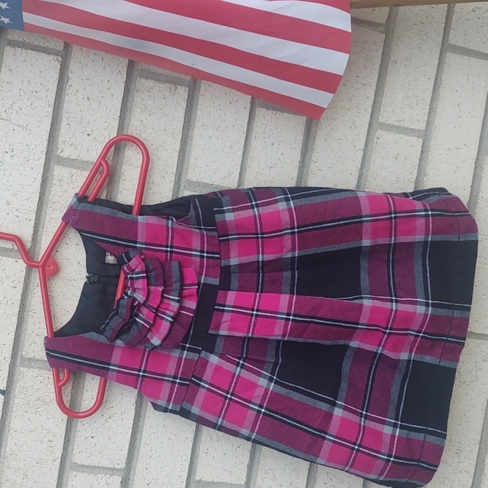 Pink/Black Plaid Dress